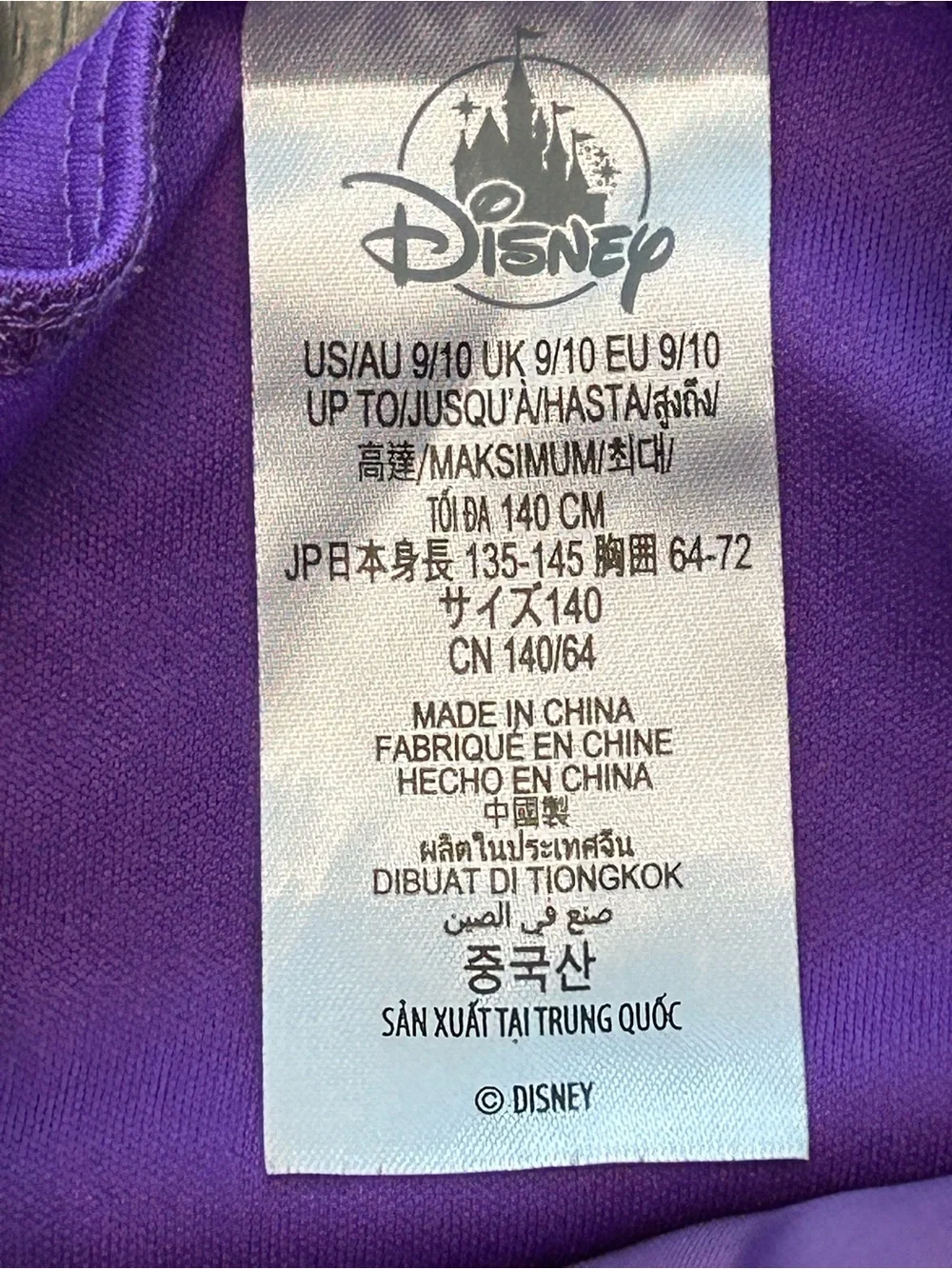 Disney Store Minnie Mouse Witch Costume Dress kids girls 9/10 Halloween Pumpkin